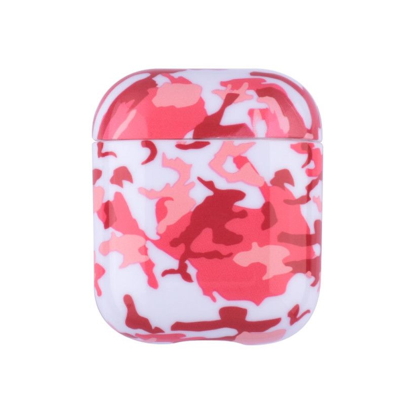 Hoesje AirPods Groen Rood Camouflageontwerp