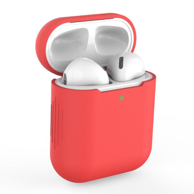 Hoesje AirPods Wit Zwart Klassieke Siliconen