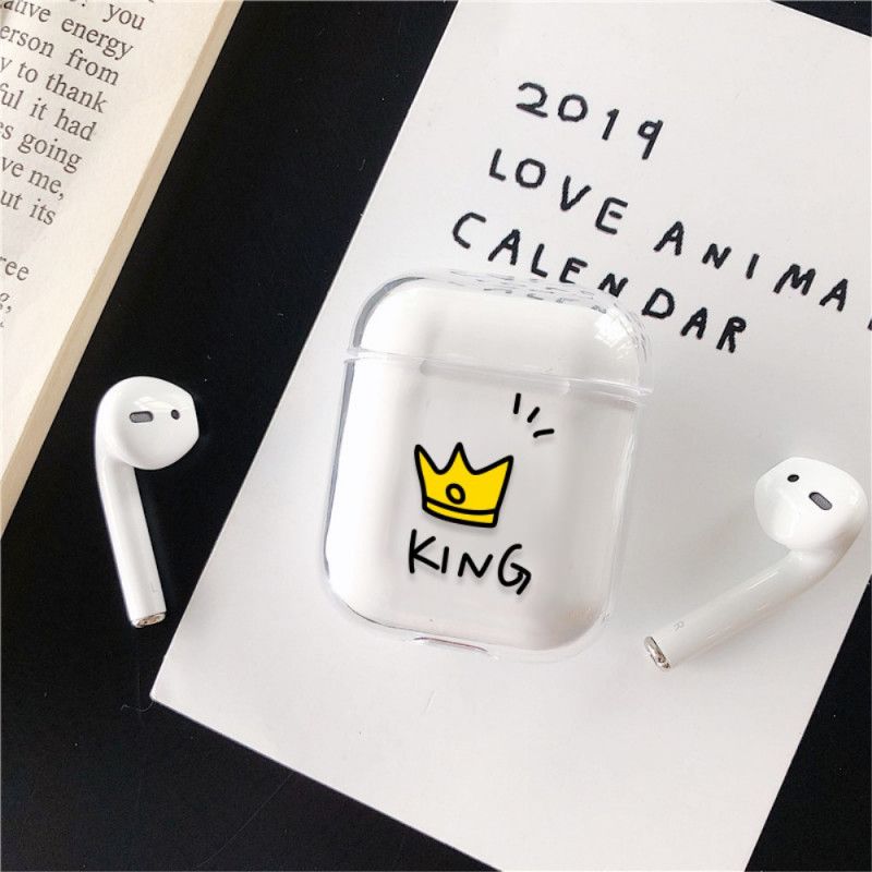 Hoesje voor AirPods Geel Zwart Koning Of Koningin