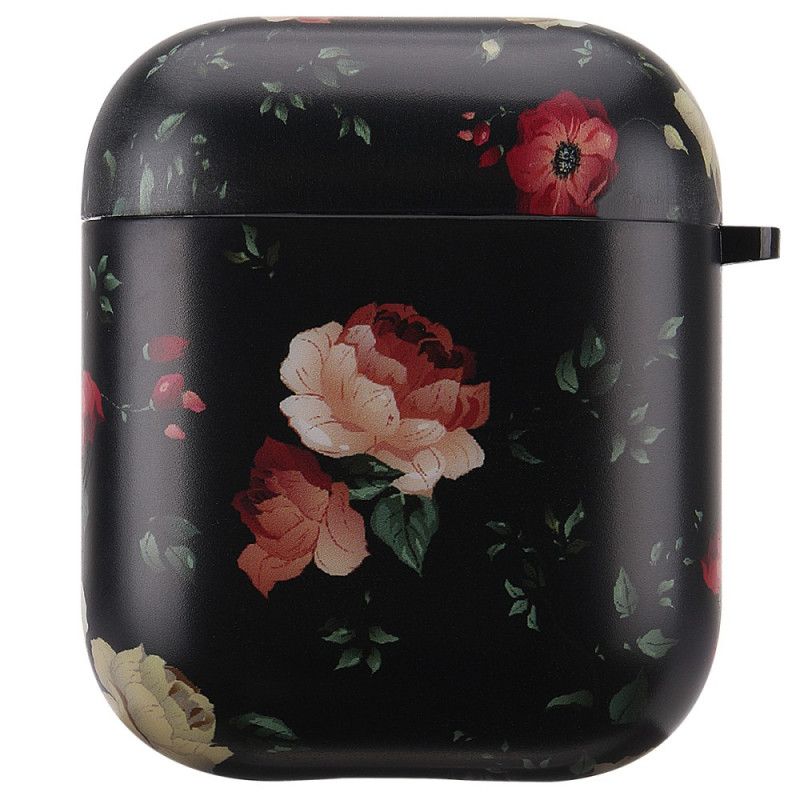 Hoesje voor AirPods Rood Stijve Bloemen