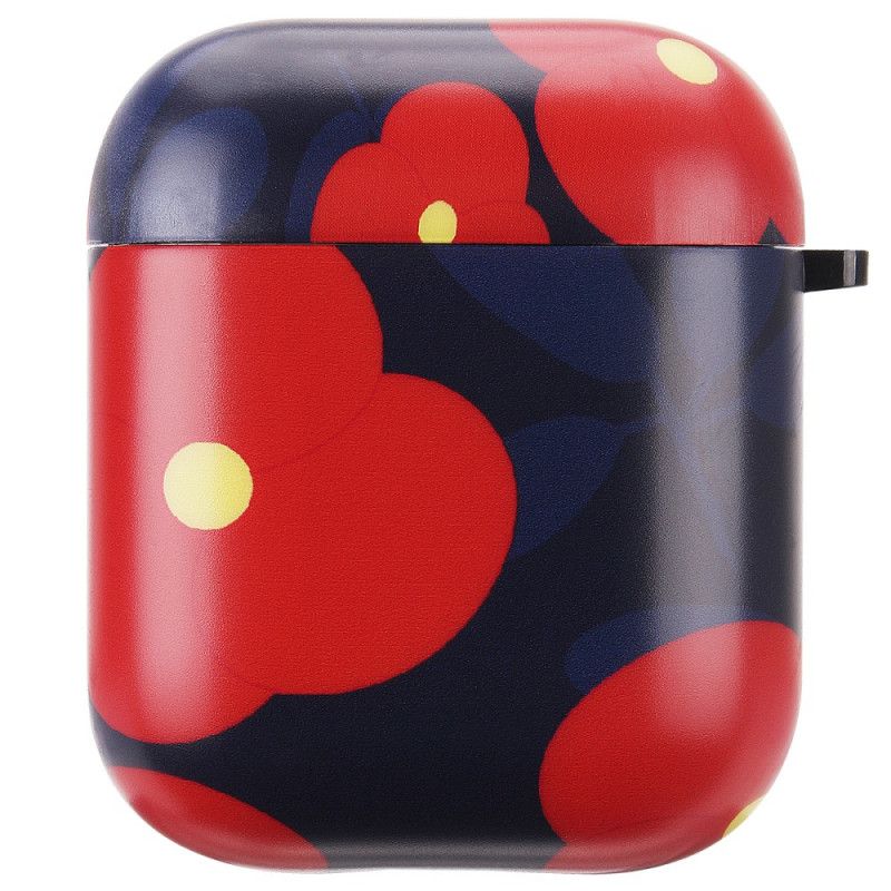 Hoesje voor AirPods Rood Stijve Bloemen