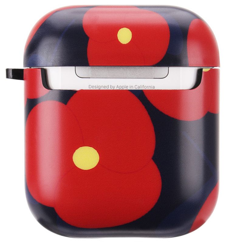 Hoesje voor AirPods Rood Stijve Bloemen