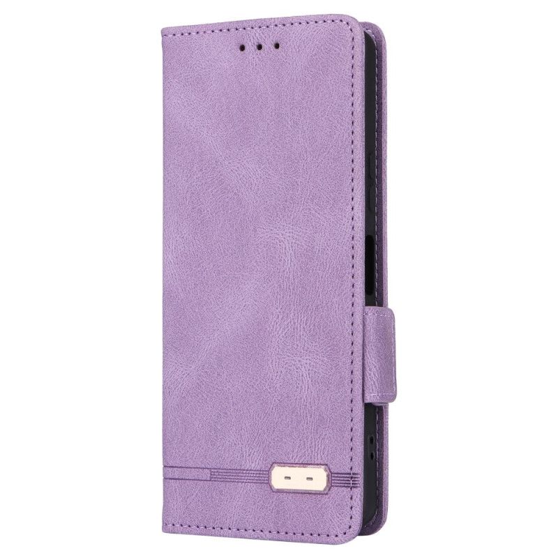 Flip Case Leren Sony Xperia 10 Vi Suède-effect In Retrostijl