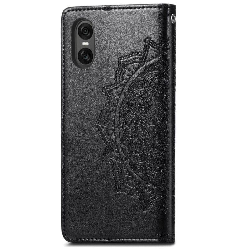 Folio-hoesje Sony Xperia 10 Vi Telefoonhoesje Barok Mandala Met Bandje