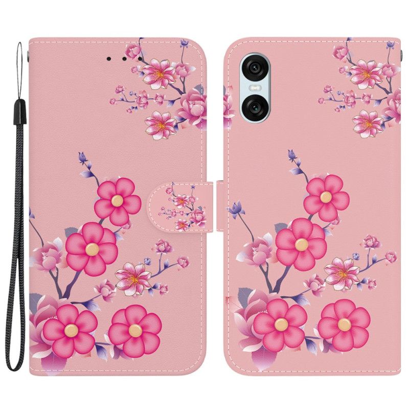 Folio-hoesje Sony Xperia 10 Vi Telefoonhoesje Sakura-band