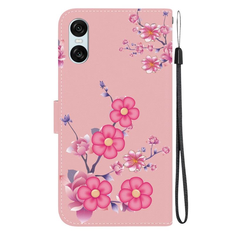 Folio-hoesje Sony Xperia 10 Vi Telefoonhoesje Sakura-band