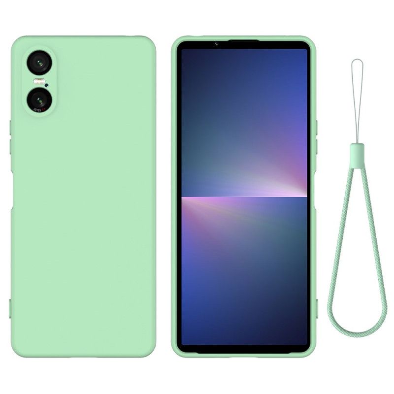 Hoesje Sony Xperia 10 Vi Vloeibare Siliconen Band Bescherming Hoesje