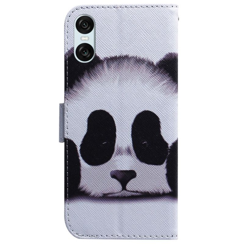 Leren Hoesje Sony Xperia 10 Vi Panda Bescherming Hoesje