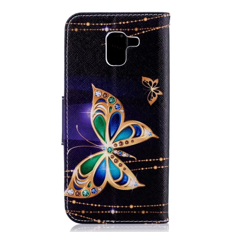 Bescherming Hoesje Samsung Galaxy J6 Telefoonhoesje Magische Vlinder