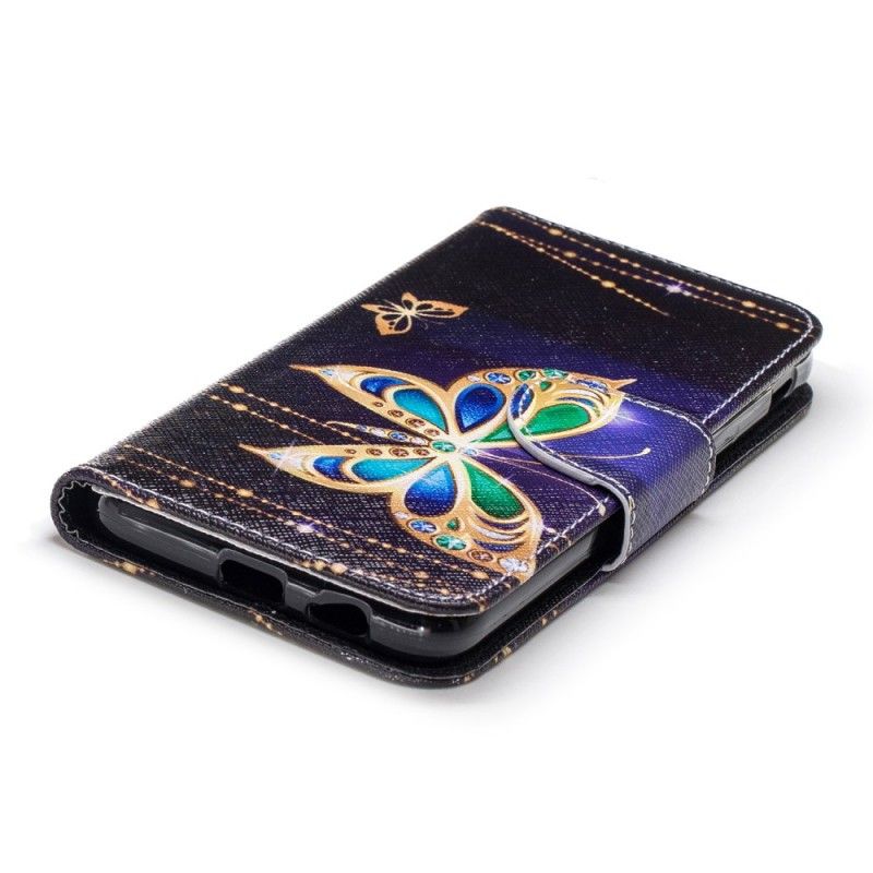 Bescherming Hoesje Samsung Galaxy J6 Telefoonhoesje Magische Vlinder