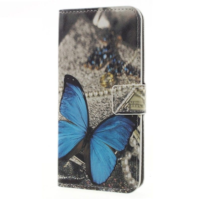 Cover Folio-hoesje Samsung Galaxy J6 Telefoonhoesje Blauwe Vlinder