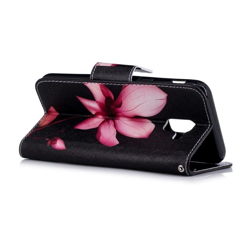 Cover Folio-hoesje Samsung Galaxy J6 Telefoonhoesje Roze Bloem