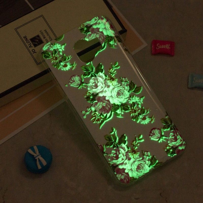 Hoesje Samsung Galaxy J6 Fluorescerende Vrijheidsbloemen