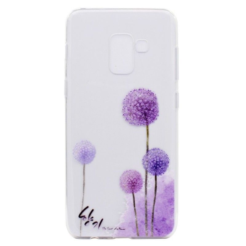 Hoesje Samsung Galaxy J6 Transparant Gekleurde Paardenbloemen