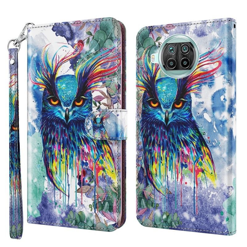 Bescherming Hoesje Xiaomi Mi 10T Lite 5G / Redmi Note 9 Pro 5G Telefoonhoesje Aquarel Vogel