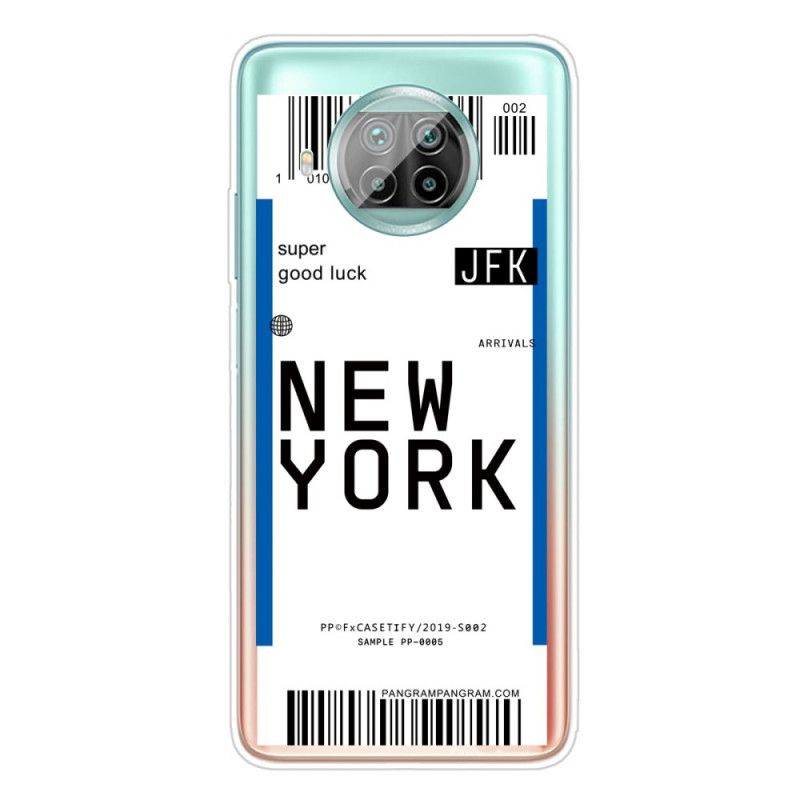 Case Hoesje Xiaomi Mi 10T Lite 5G / Redmi Note 9 Pro 5G Donkerblauw Zwart Telefoonhoesje Doorgeven Aan New York