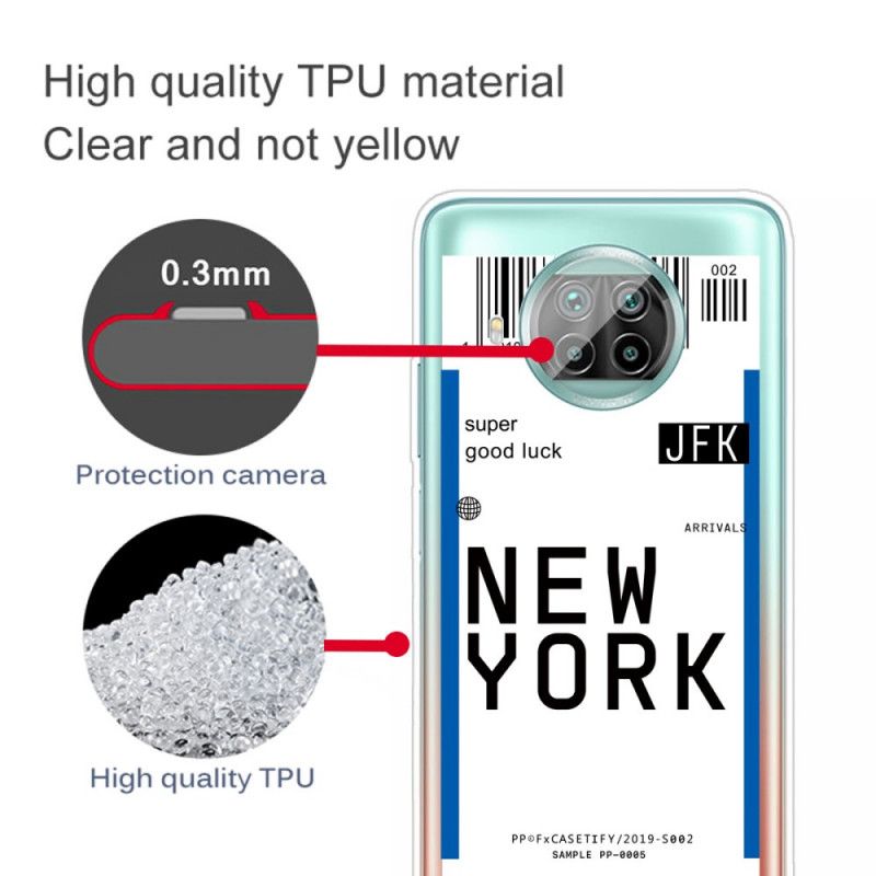 Case Hoesje Xiaomi Mi 10T Lite 5G / Redmi Note 9 Pro 5G Donkerblauw Zwart Telefoonhoesje Doorgeven Aan New York