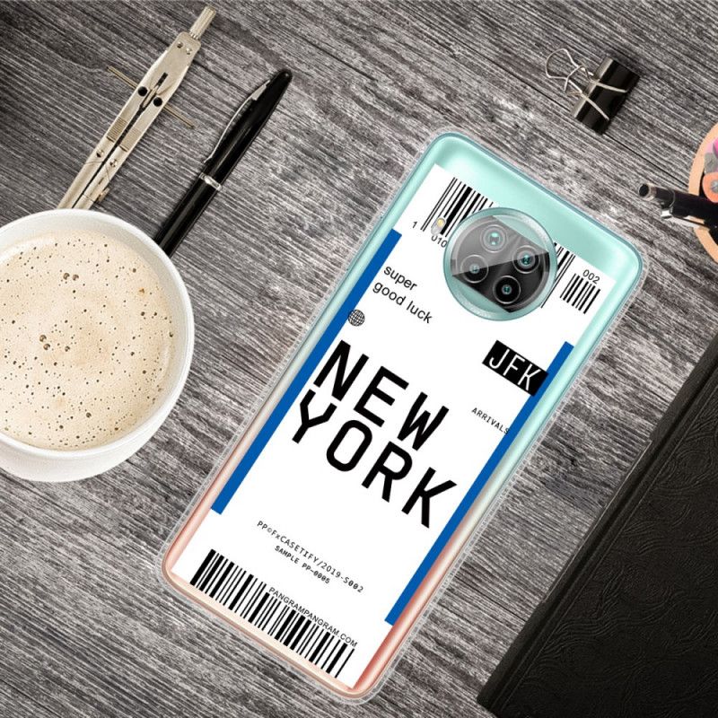 Case Hoesje Xiaomi Mi 10T Lite 5G / Redmi Note 9 Pro 5G Donkerblauw Zwart Telefoonhoesje Doorgeven Aan New York