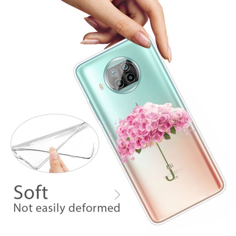 Case Hoesje Xiaomi Mi 10T Lite 5G / Redmi Note 9 Pro 5G Telefoonhoesje Paraplu In Rozen
