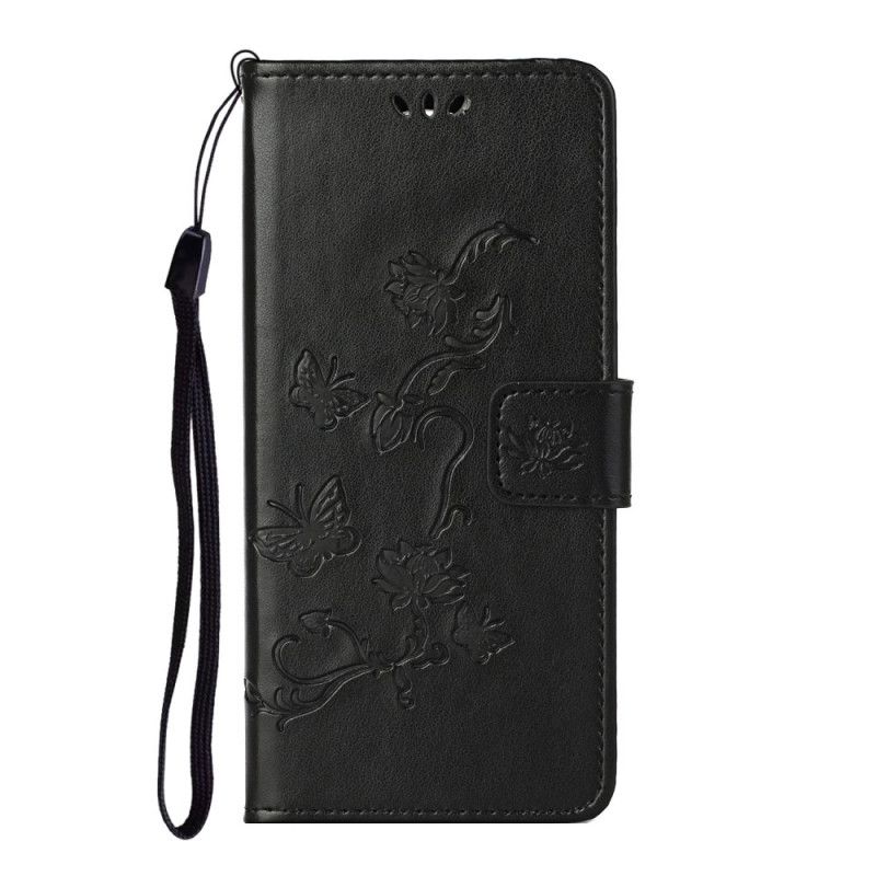 Cover Folio-hoesje Xiaomi Mi 10T Lite 5G / Redmi Note 9 Pro 5G Grijs Zwart Telefoonhoesje Vlinders Uit Azië