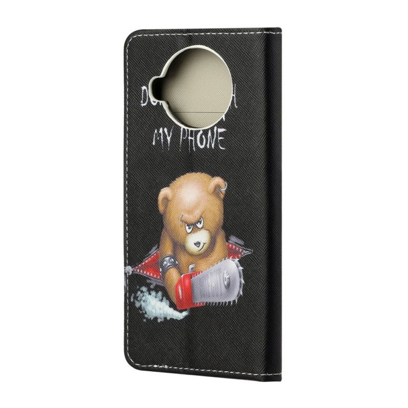 Cover Folio-hoesje Xiaomi Mi 10T Lite 5G / Redmi Note 9 Pro 5G Telefoonhoesje Gevaarlijke Beer