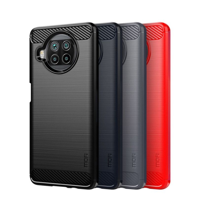 Cover Hoesje Xiaomi Mi 10T Lite 5G / Redmi Note 9 Pro 5G Grijs Zwart Telefoonhoesje Carbon Brushed Mofi