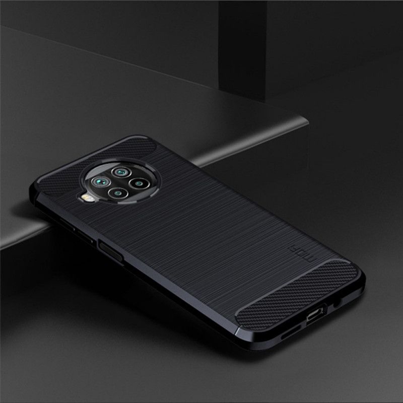 Cover Hoesje Xiaomi Mi 10T Lite 5G / Redmi Note 9 Pro 5G Grijs Zwart Telefoonhoesje Carbon Brushed Mofi