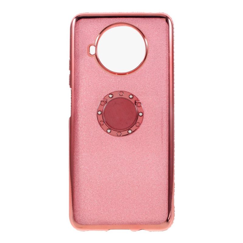 Cover Hoesje Xiaomi Mi 10T Lite 5G / Redmi Note 9 Pro 5G Rood Zwart Telefoonhoesje Pailletten En Diamanten