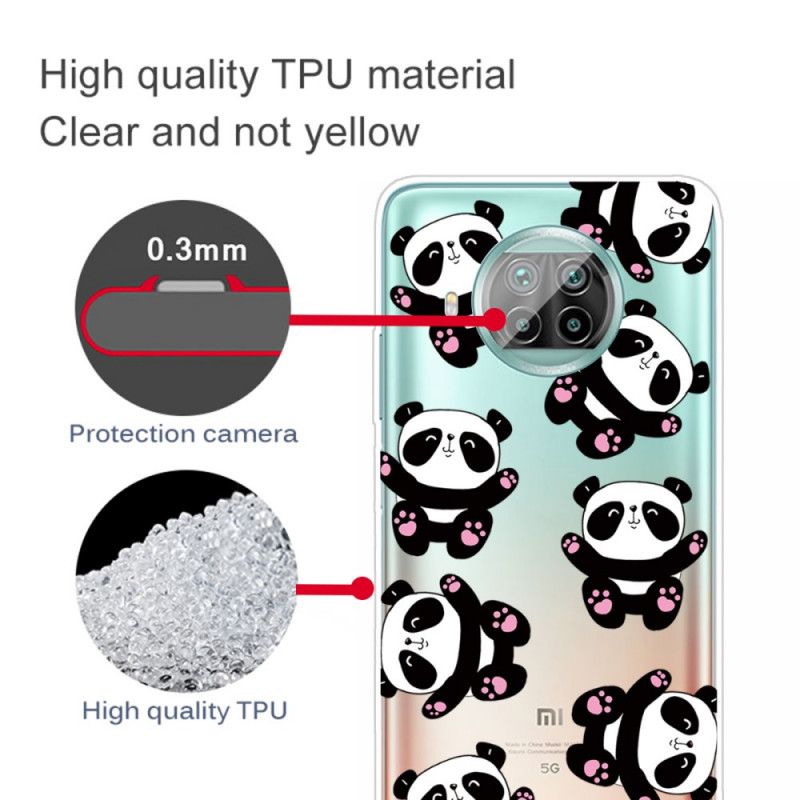 Cover Hoesje Xiaomi Mi 10T Lite 5G / Redmi Note 9 Pro 5G Telefoonhoesje Panda'S Hebben Plezier