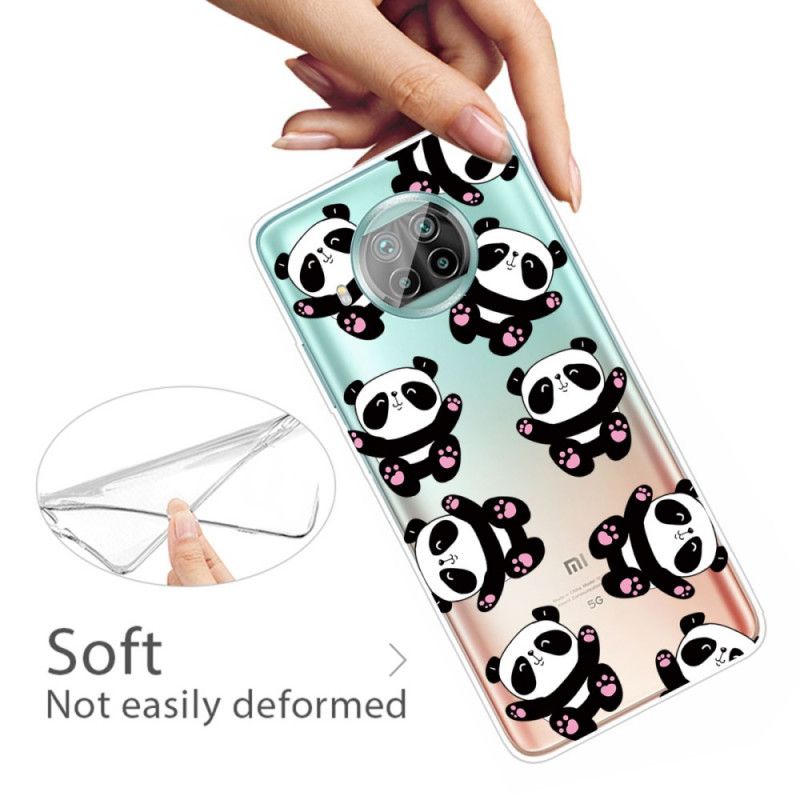 Cover Hoesje Xiaomi Mi 10T Lite 5G / Redmi Note 9 Pro 5G Telefoonhoesje Panda'S Hebben Plezier