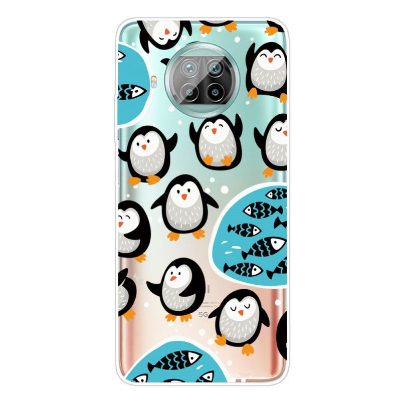 Cover Hoesje Xiaomi Mi 10T Lite 5G / Redmi Note 9 Pro 5G Telefoonhoesje Pinguïns En Vissen