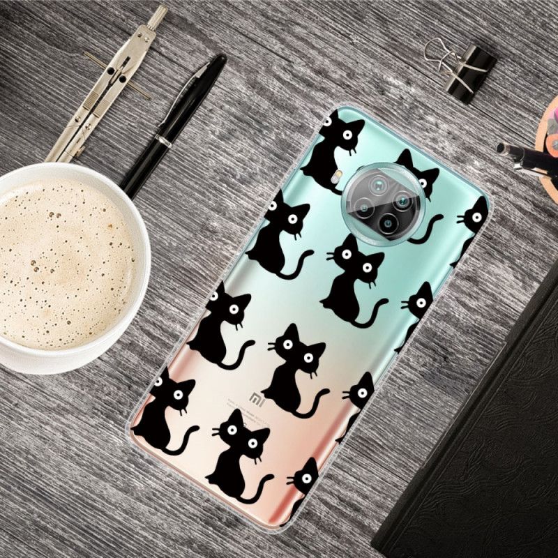 Cover Hoesje Xiaomi Mi 10T Lite 5G / Redmi Note 9 Pro 5G Telefoonhoesje Zwarte Katten