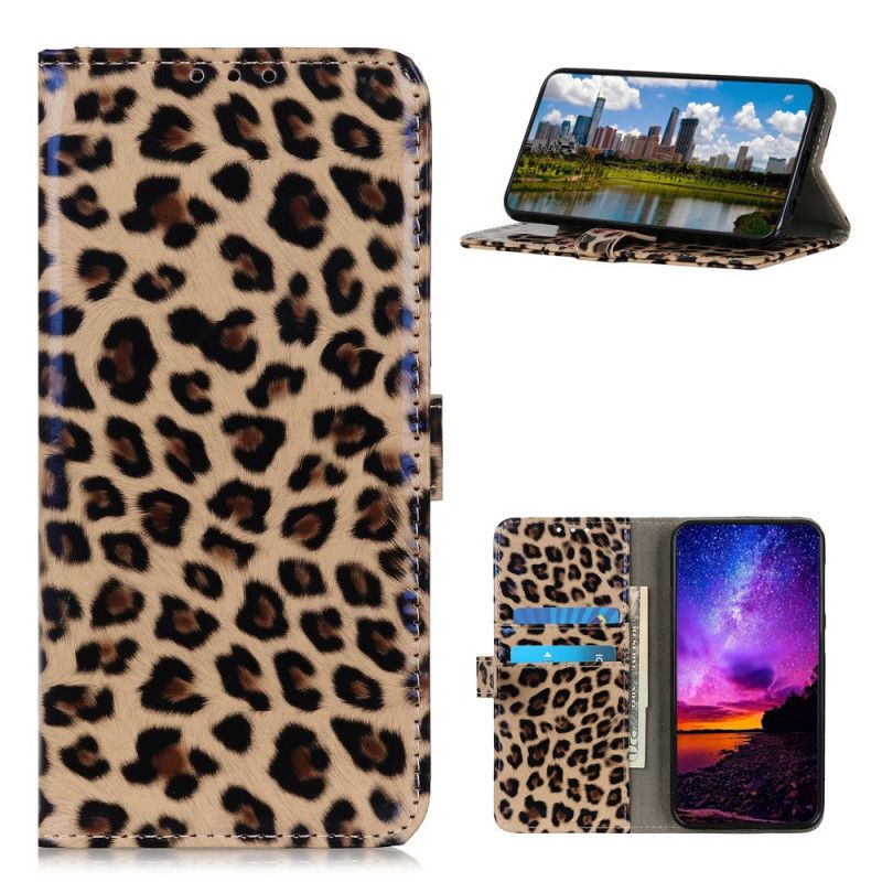 Flip Case Leren Xiaomi Mi 10T Lite 5G / Redmi Note 9 Pro 5G Eenvoudige Luipaard