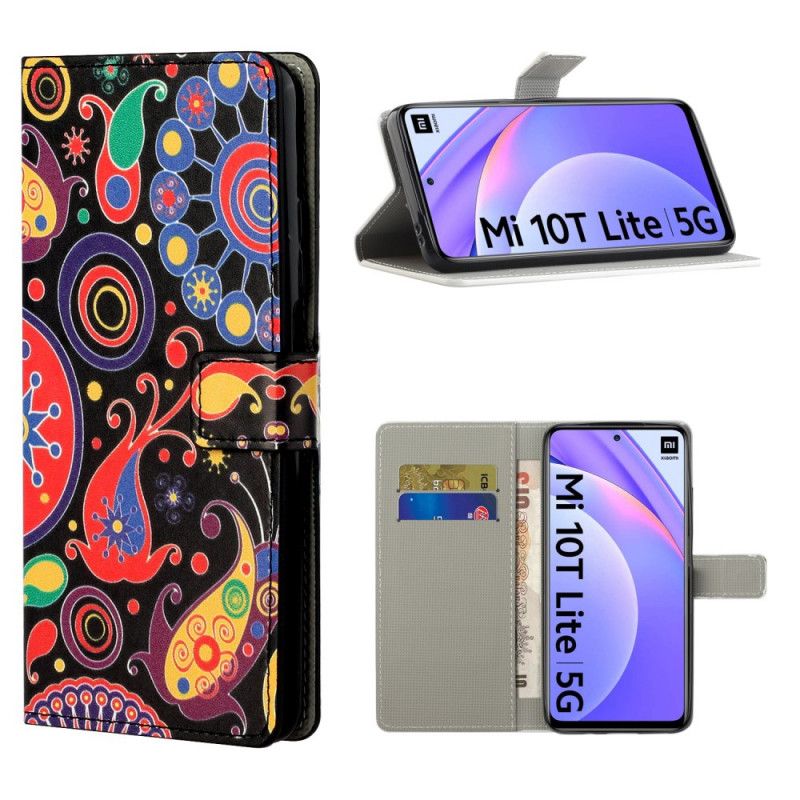 Flip Case Leren Xiaomi Mi 10T Lite 5G / Redmi Note 9 Pro 5G Melkwegontwerp