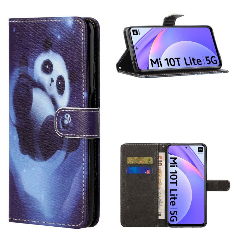 Flip Case Leren Xiaomi Mi 10T Lite 5G / Redmi Note 9 Pro 5G Pandaruimte Met String