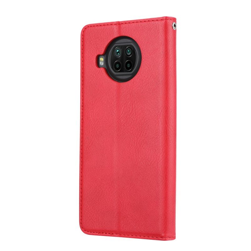 Folio-hoesje Xiaomi Mi 10T Lite 5G / Redmi Note 9 Pro 5G Rood Zwart Kaarthouder