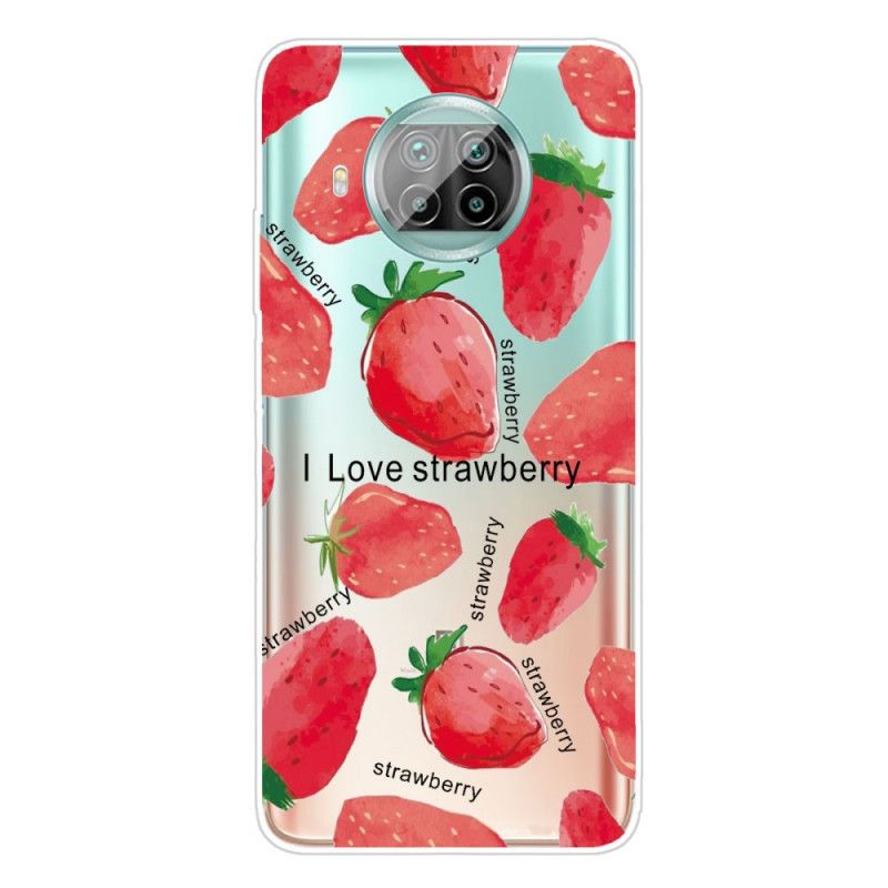 Hoesje voor Xiaomi Mi 10T Lite 5G / Redmi Note 9 Pro 5G Aardbeien