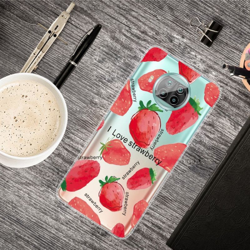 Hoesje voor Xiaomi Mi 10T Lite 5G / Redmi Note 9 Pro 5G Aardbeien