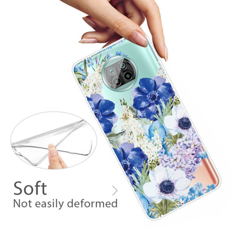 Hoesje voor Xiaomi Mi 10T Lite 5G / Redmi Note 9 Pro 5G Aquarel Bloemen