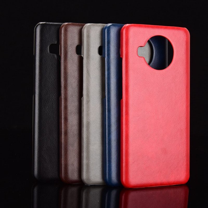 Hoesje voor Xiaomi Mi 10T Lite 5G / Redmi Note 9 Pro 5G Grijs Zwart Lychee Leereffect
