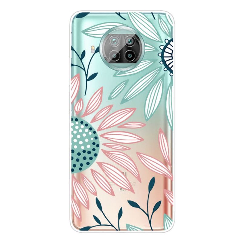 Hoesje voor Xiaomi Mi 10T Lite 5G / Redmi Note 9 Pro 5G Groen Roze Een Bloem