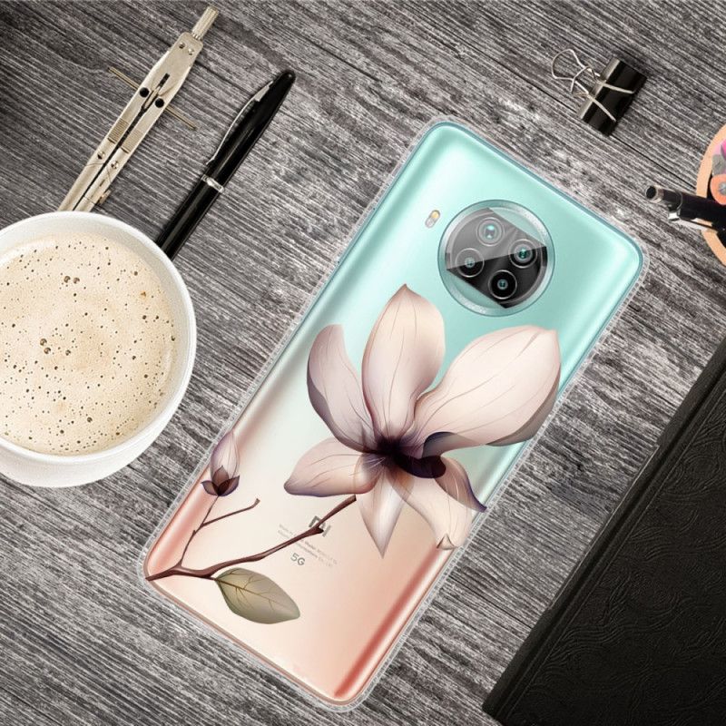 Hoesje voor Xiaomi Mi 10T Lite 5G / Redmi Note 9 Pro 5G Groen Roze Een Bloem