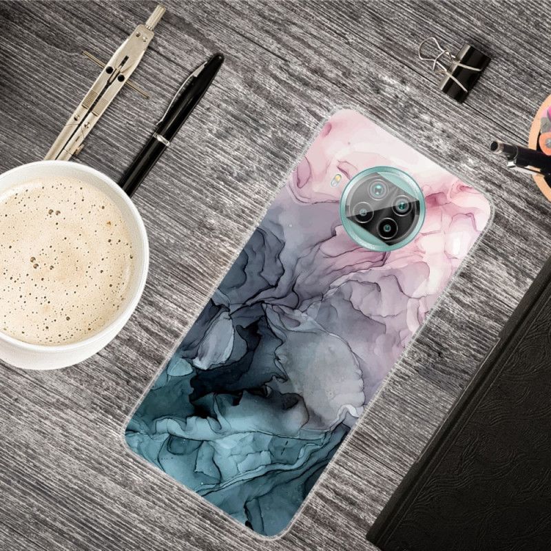 Hoesje voor Xiaomi Mi 10T Lite 5G / Redmi Note 9 Pro 5G Magenta Grijs Marmer