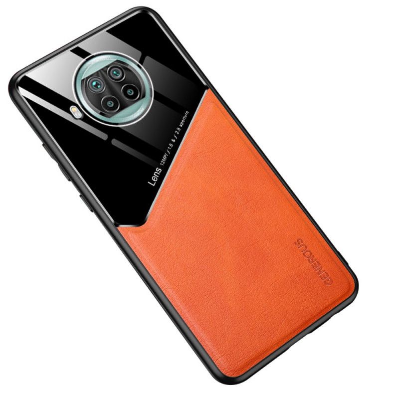 Hoesje voor Xiaomi Mi 10T Lite 5G / Redmi Note 9 Pro 5G Rood Zwart Magnetisch Leereffect