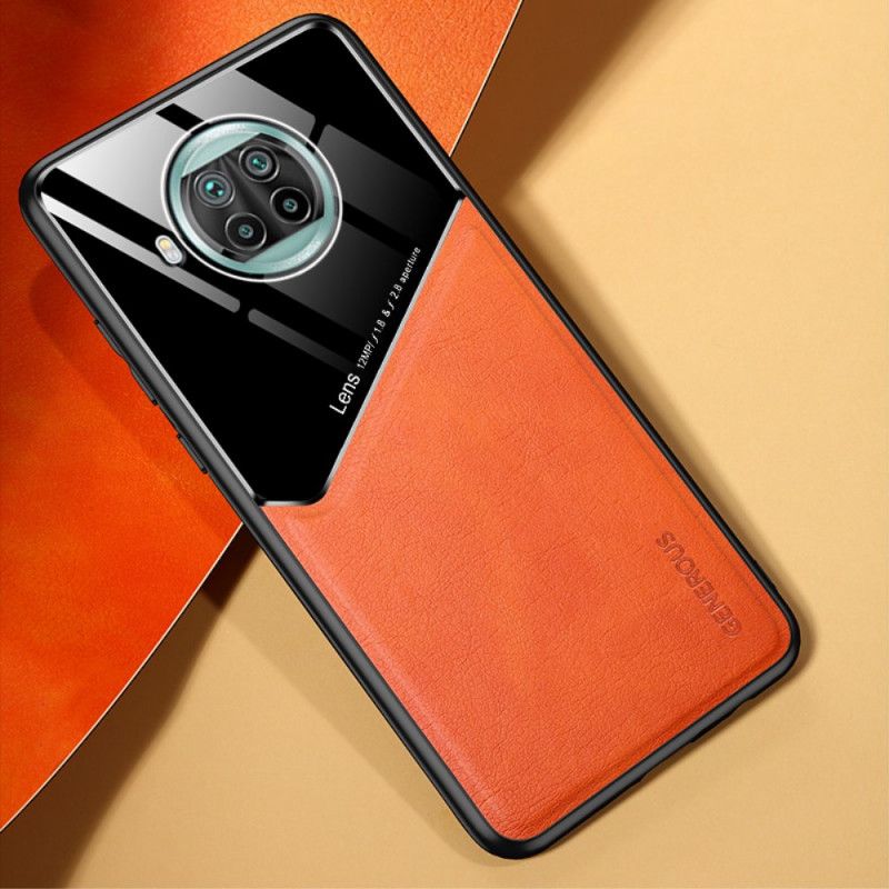 Hoesje voor Xiaomi Mi 10T Lite 5G / Redmi Note 9 Pro 5G Rood Zwart Magnetisch Leereffect