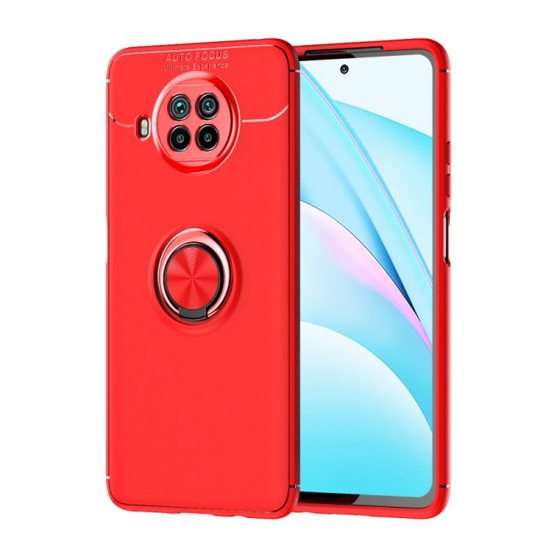 Hoesje voor Xiaomi Mi 10T Lite 5G / Redmi Note 9 Pro 5G Rood Zwart Roterende Ring