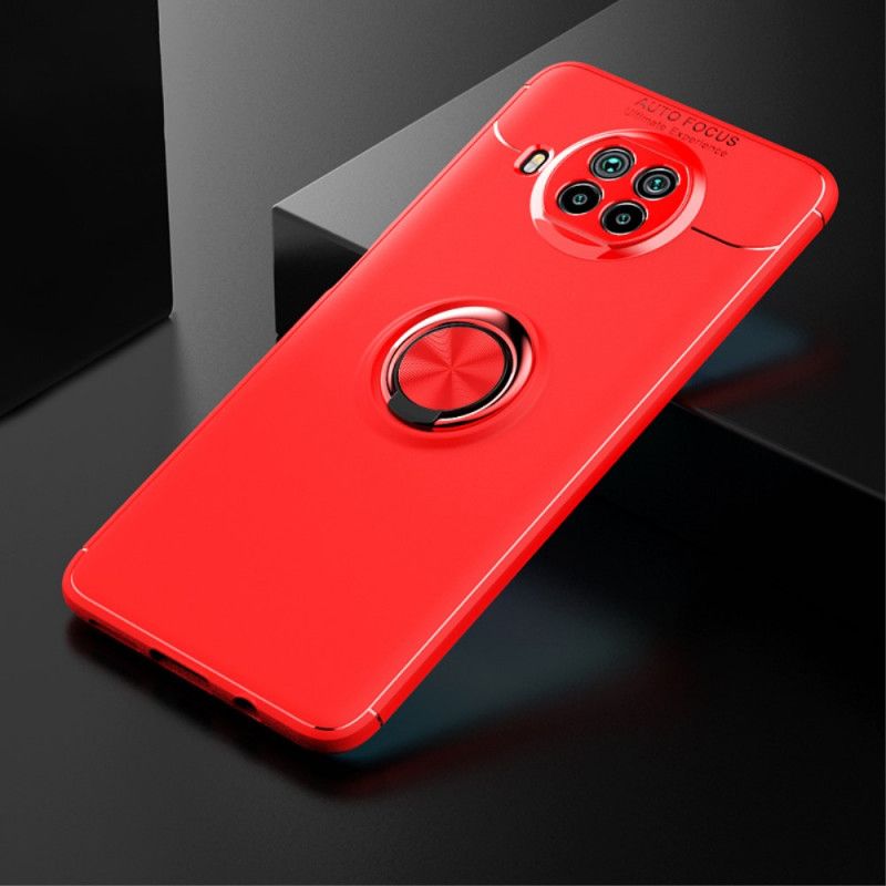 Hoesje voor Xiaomi Mi 10T Lite 5G / Redmi Note 9 Pro 5G Rood Zwart Roterende Ring