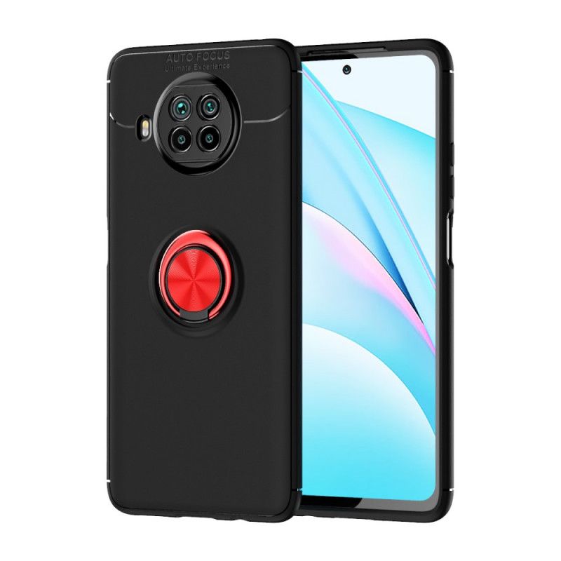 Hoesje voor Xiaomi Mi 10T Lite 5G / Redmi Note 9 Pro 5G Rood Zwart Roterende Ring