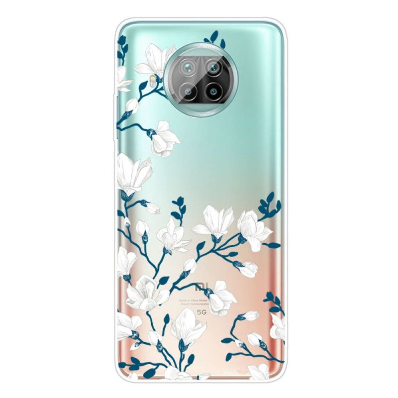 Hoesje voor Xiaomi Mi 10T Lite 5G / Redmi Note 9 Pro 5G Witte Bloemen