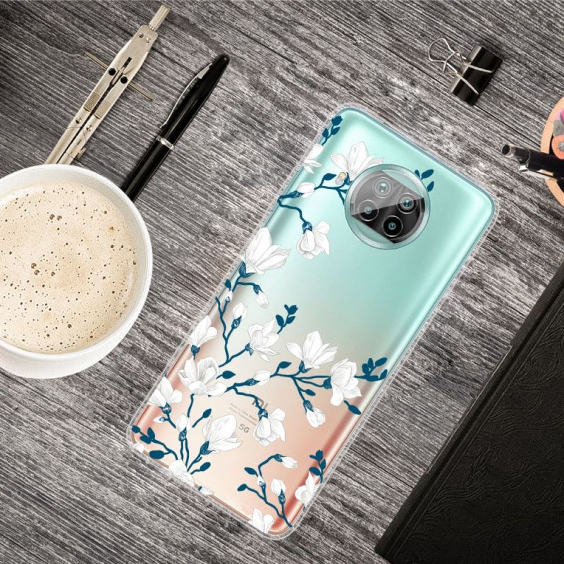 Hoesje voor Xiaomi Mi 10T Lite 5G / Redmi Note 9 Pro 5G Witte Bloemen